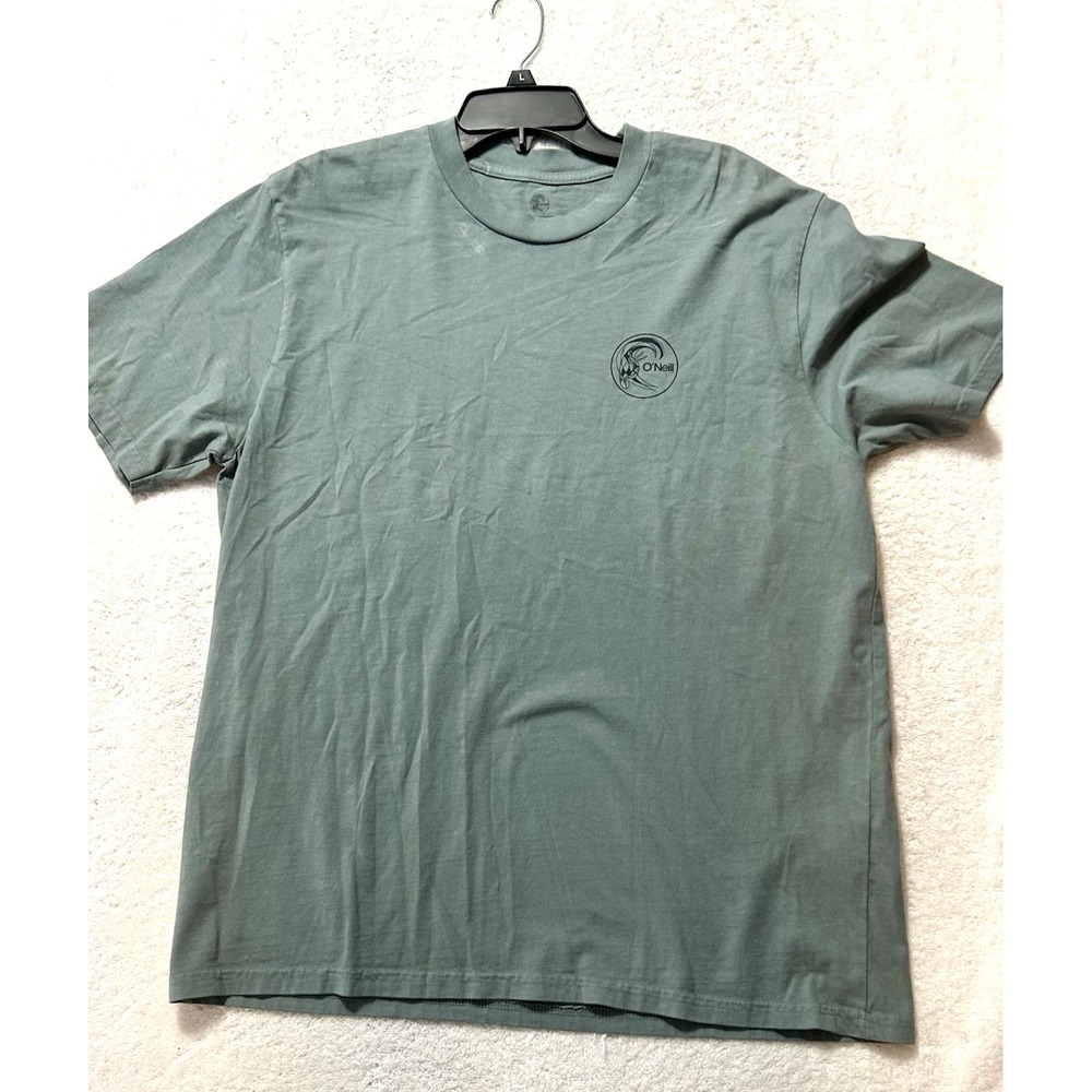 O'Neill OG Circle Surfer T-Shirt Men's Large Cotton Greenish Grey Relaxed (F7)